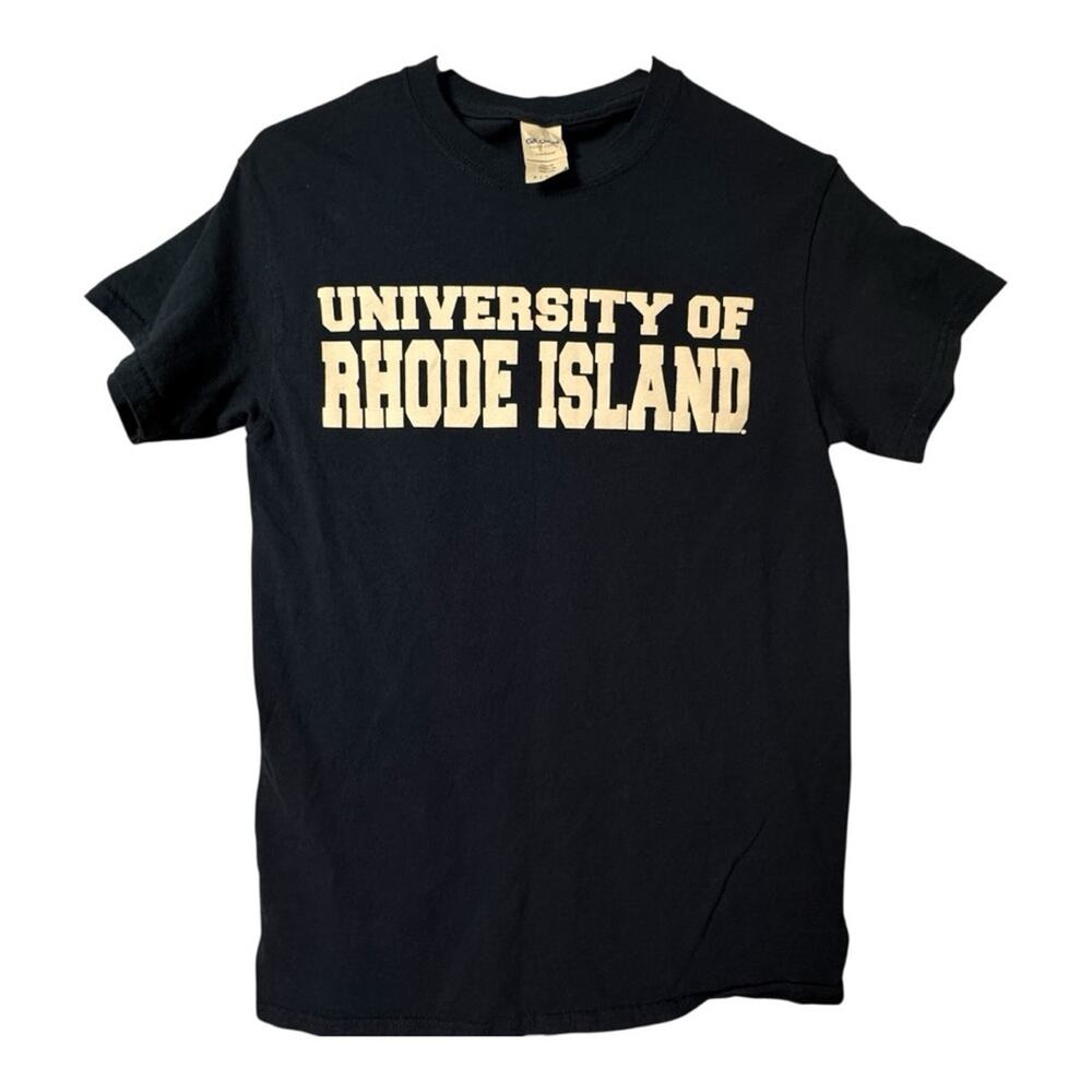Gildan University of Rhode Island Deep Navy and White Short Sleeve T-Shirt Sz S